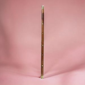 Morning Sheesham Wood Walking Stick Brass Handle 23 Inch Handcrafted Folk Art Gold-Plated <b>Cane</b> for Men Seniors Decorative - Product Image 4