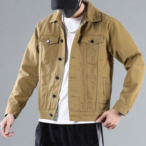 Japanese Style Washed Men's <b>Denim</b> <b>Jackets</b> <b>Customize</b> Logo Winter Outerwear Streetwear Vintage Turn Down Collar <b>Denim</b> <b>Jacket</b> - Product Image 5