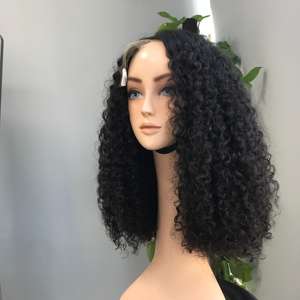 Vente en gros Perruque frontale en dentelle bouclée birmane naturelle sans colle Perruque de cheveux humains bruts vietnamiens pour femmes noires - Product Image 3