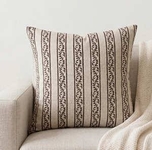 Housse de coussin carrée en coton imprimé à la main style vintage 20x20, amovible, lavable, minimaliste, décorative, fabriquée en Inde - Product Image 4