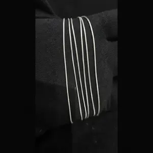 Collar de cadena de Plata de Ley 925 minimalista joyería fina pura - Product Image 3