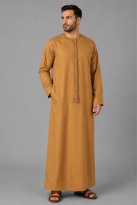 Wholesale <b>Thobe</b> Manufacturer Traditional Muslim Robe Breathable Fabric for Retail Brands and Bulk Supply - Product Image 5