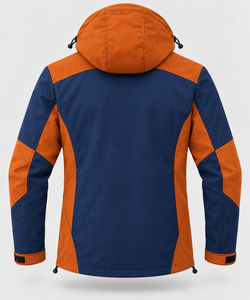 Chaqueta Softshell de Invierno para Hombre, Diseño Color Block, Capucha Desmontable, Forro Polar Cálido, Resistente al Viento, Ideal para Senderismo, Caza y Viajes - Product Image 3