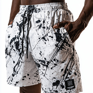 Shorts d'entraînement pour hommes à taille élastique, en polyester 100%, pour le fitness et la sublimation - Product Image 2