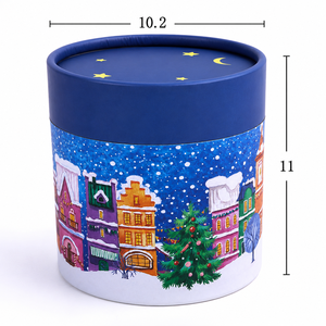 Caja de Regalo de Tubo Redondo de Papel Duro para Navidad, con Diseño Personalizado, Biodegradable y Ecológico, al por Mayor - Product Image 4