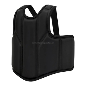 Protecteur de poitrine de karaté unisexe de haute qualité avec ensembles de boxe en cuir véritable Protection Meilleur garde du corps - Product Image 2