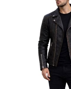 เสื้อแจ็คเก็ตหนังผู้ชาย 100% PU หนังเทียม สำหรับฤดูหนาว แขนยาวเต็มตัว แบบลำลอง สีพื้น ย้อมสีธรรมชาติ เป็นมิตรกับสิ่งแวดล้อม ระบายอากาศได้ดี บริการ OEM - Product Image 6