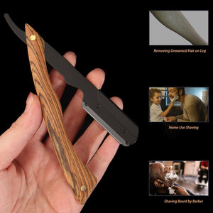 Navaja de Afeitar Recta de Seguridad para Hombres, Navaja de Afeitar Profesional para Barberos - Product Image 4