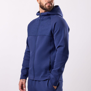 Conjunto de Sudadera con Capucha y Pantalones de Chándal para Hombre, de Invierno, Holgado, Color Liso, con Hombros Caídos, Cremallera, 100% Algodón, Anti-Pilling - Product Image 4