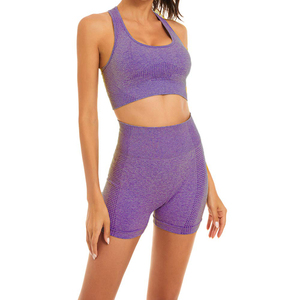 Ensemble de yoga pour femmes tendance, nouvelle arrivée, grande taille, imperméable, respirant, léger, 2 pièces, logo personnalisé - Product Image 5