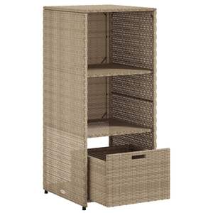 Armoire de rangement pour patio en rotin beige 19.7 "x 21.7" x 45.3" - Product Image 6