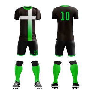 Pink Black Sublimated <b>Soccer</b> Jersey Shorts Socks Set Men's 100 Polyester Moisture Wicking All Seasons Adult Unisex - Product Image 3