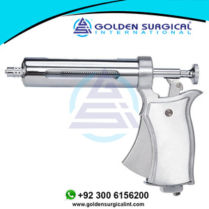 50ML Animals Adjustable <b>Syringe</b> Gun With 10pc <b>Needles</b> Automatic Continuous Stainless Steel Vaccination <b>Syringe</b> for Cow Pig Sheep - Product Image 2
