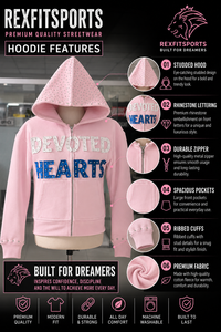 Sudadera con capucha rosa bebé personalizada con cremallera completa, parche de letras 3D, estilo urbano de alta calidad, marca privada - Product Image 6