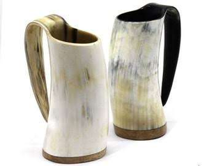 Jarra de Cuerno Vikingo / Taza de Cuerno de Búfalo / Artesanía en Cuerno Ecológica Hecha a Mano Moderna India Sudáfrica Cuerno Piel Blanca de Primera Calidad - Product Image 2
