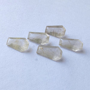 Piedra Preciosa Natural de Rutilo Dorado, Corte Facetado en Forma de Ataúd, Piedra Suelta Calibrada para Joyería, Disponible en Todos los Tamaños - Product Image 4