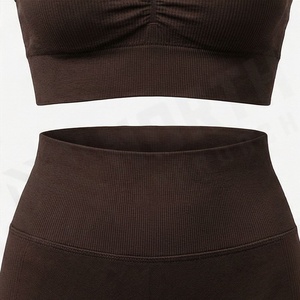 Ensemble de yoga deux pièces pour filles, short et haut, tenue de sport, vêtements de fitness, vêtements de sport, équipement, articles, costume, tenue - Product Image 5