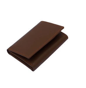 Wholesale Price <b>RFID</b> Trifold <b>Wallet</b> Custom Logo Fold Leather <b>Men's</b> Lightweight High Quality Premium short Card Holder Designer - Product Image 1