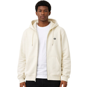 เสื้อฮู้ดซิปสีพื้น ผ้าฝ้ายฟลีซ ทรงปกติ สตรีทแวร์ ซิปเต็มตัว มีเชือกผูก ปรับแต่งโลโก้ได้ เสื้อฮู้ดขายส่ง - Product Image 3