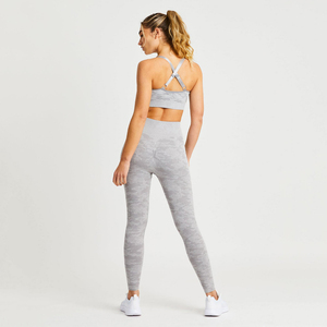 Nouvelle Collection 2026 : Ensemble de Sport 2 Pièces pour Femme – Vêtement de Yoga Grande Taille à Col en V Uni, Ceinture Sans Couture, Séchage Rapide et Dentelle - Product Image 3