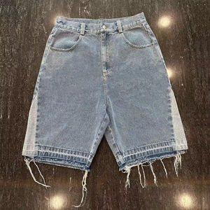 Pantalones Cortos de Mezclilla para Hombre al por Mayor, OEM Personalizados, con Paneles Desgastados, a la Moda, Tallas Grandes, Rectos, de Verano, de Alta Calidad - Product Image 4