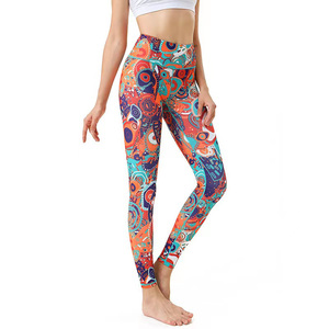 Nouvel Arrivage – Leggings Premium Femme Taille Haute en Soie de Lait Doublement Brossée 230 g/m² Respirants Anti-Bactériens à Motif Ethnique - Product Image 6