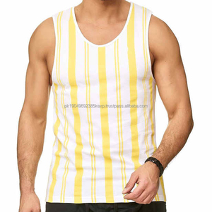 2025 Latest Fashion Unisex Tank <b>Top</b> Custom Designed 100% Polyester Breathable Comfortable Gym Fit for <b>Men</b> Knitted Weaving Method - Product Image 1