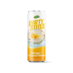 Bebida WANA de Moda, Agua de Coco con Mango, Agua Carbonatada, Lata de 355 ml, OEM, ODM, Marca Privada Personalizable, Sin Colorante Artificial - Product Image 1