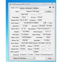 Nouvelle carte graphique de bureau GPU Radeon R7 350 2 Go GDDR5 128 bits PCIe avec ventilateur, fournie directement par l'usine