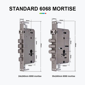 不锈钢木门智能 TTlock 应用程序酒店锁 Cerradura 电子无钥匙键盘密码锁，带 6068 锁芯 - Product Image 4