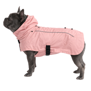 Sea Pink <b>Dog</b> Raincoat Waterproof Hooded Pet <b>Jacket</b> Lightweight Windproof Outdoor Rain Wear For Medium Large <b>Dogs</b> - Product Image 3