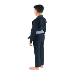 Kimono de BJJ Unisex, 100% Algodón con Tejido Perla, Corte Regular, Transpirable, Impermeable, UPF 50+, Negro, Logotipo en la Manga Izquierda, para Niños, Artes Marciales - Product Image 5
