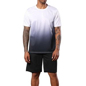 Gym Set Men's <b>Shirt</b> and Shorts 100% Polyester Set Zipper Pockets Quick Dry Athletic Clothes Workout Running Summer Casual Outfit - Product Image 1