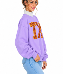 Sweat-shirt personnalisé pour femme, col montant, 100% coton, coupe oversize, avec appliqué gingham, style streetwear - Product Image 6