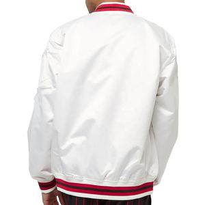2025 vente en gros Logo personnalisé de haute qualité 100% Satin Polyester veste imperméable hommes Satin Varsity veste - Product Image 4