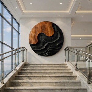 Escultura de Madera Modular Hecha a Mano, Arte de Madera Orgánica para Decoración de Pared en Sala de Estar, Decoración de Pared de Madera Única - Product Image 2