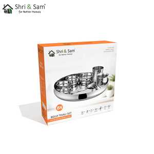 Stainless Steel Belly Thali <b>Set</b> <b>Dinnerware</b> <b>Sets</b> - Product Image 2