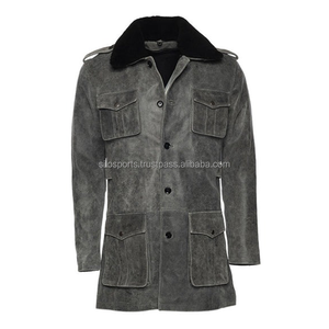 2025 Collection hiver manteau en cuir de vachette gris Original pour les femmes en gros de haute qualité à bas quantité minimale de commande manteaux de mode chauffants OEM - Product Image 1