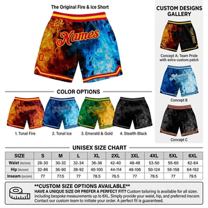 Shorts de sublimation personnalisés, motif flamme 3D, streetwear décontracté, nom personnalisé, fournisseur de shorts athlétiques décontractés - Product Image 5