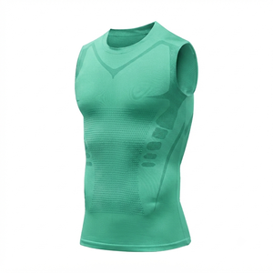 Camiseta sin mangas transpirable y antipilling para hombre, de secado rápido, holgada, con logo frontal, para entrenamiento y fitness, unisex, al por mayor - Product Image 4