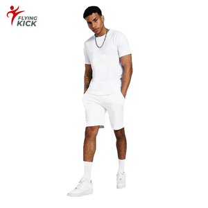 2Best Quality Men's Custom Designed Breathable Summer <b>Set</b> for Men <b>White</b> Color Casual Style Including T-Shirt & Reasonable Price - Product Image 1