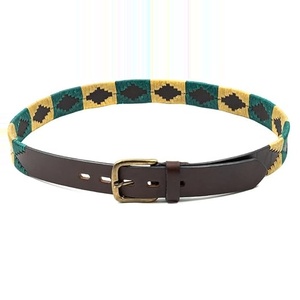 Cinturón de Cuero de Grano Completo Personalizado para Hombre/Mujer, Diseño de Moda, Bordado a Mano con Aguja, Hebilla de Metal Resistente y Transpirable, OEM - Product Image 2