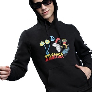 Custom High Quality Men's Pullover Hoodies <b>Winter</b> Knitted Sweatshirts with Embroidered Love Cotton Letter Pattern Plus Size - Product Image 2