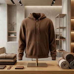 Sudadera con Capucha y Cremallera Completa para Hombre, de Algodón Premium, Estilo Casual para Invierno, con Bolsillos Delanteros - Product Image 5