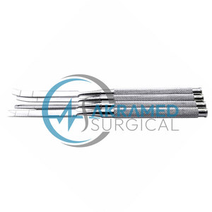 Premium 4Pcs Dental Bone <b>Chisel</b> Set | Straight & <b>Curved</b> Ridge Splitting Osteotome | Stainless Steel Surgical Extraction - Product Image 6