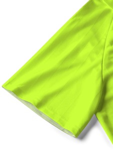 Men's Lime Green Mountain Bike Print Short Sleeve Polo Shirt Moisture Wicking <b>Polyester</b> Summer Wear Regular Fit - Product Image 6
