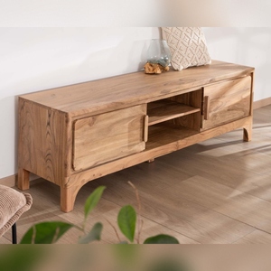 Mueble para TV Vandana Silver Nature de 160 cm, estilo Zen, de madera de acacia, modelo Melody - Product Image 5