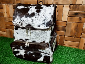 Custom Handmade Hair-On Leather <b>Backpack</b> Premium Cowhide Travel <b>Laptop</b> Bag Wholesale Supplier Manufacturer LHBP-0020 - Product Image 2