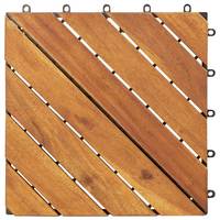Carreaux de terrasse modernes en bois d'acacia et WPC à emboîtement Surface de verrouillage durable et lisse pour des espaces élégants