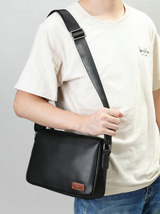 Sac à bandoulière en cuir véritable pour téléphone portable, sacoche de poitrine, sac de voyage, sac messager pour hommes et femmes, vente en gros - Product Image 5